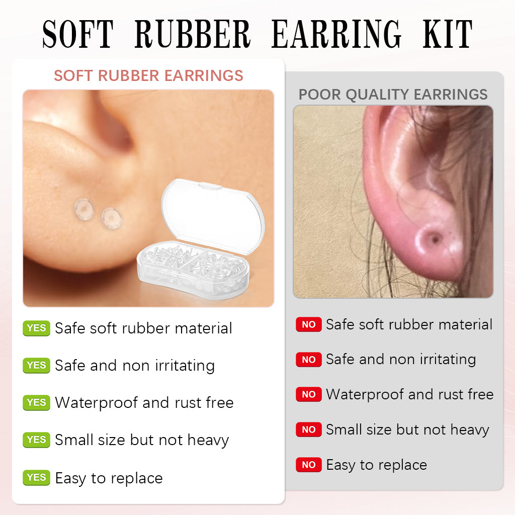 MAYCREATE 100Pcs Clear Earrings for Sports, Plastic Earrings for Women Kids, with Earbacks, Ear Piercings Retainers, Invisible Stud Earrings and Soft Rubber Earring Backs Kit for Sensitive Ears MAYCREATE 100Pcs Clear Earrings for Sports, Plastic Earrings for Women Kids, with Earbacks, Ear Piercings Retainers, Invisible Stud Earrings and Soft Rubber Earring Backs Kit for Sensitive Ears